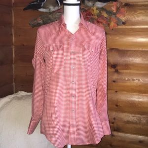 Vintage Red & white Checkered snap button